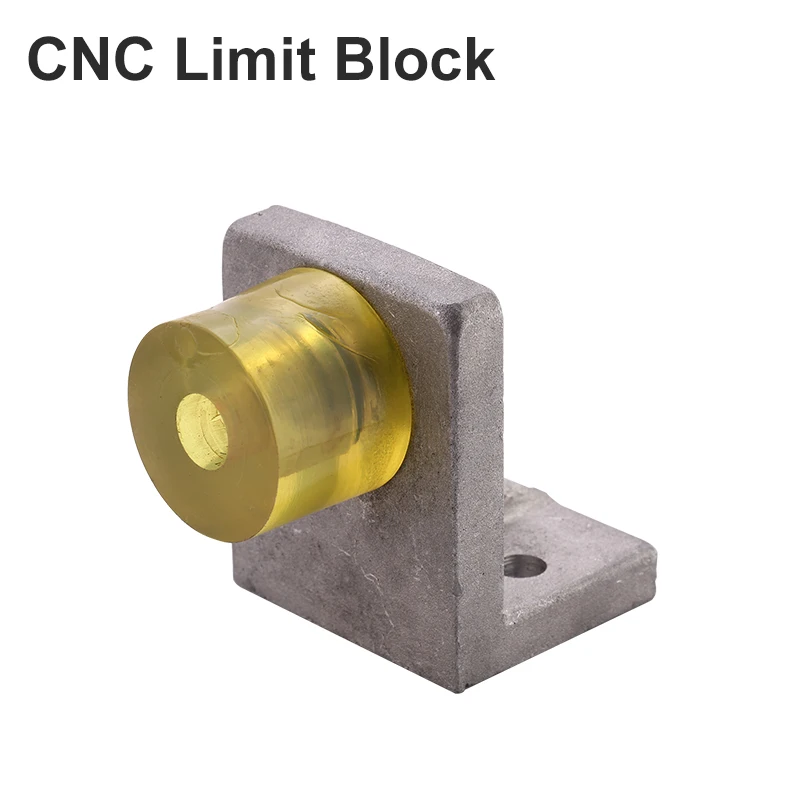 Cast Aluminum Limit Block Buffer Stop Impact Rubber Cushion Limit Pile Used For CNC Router Woodworking Stone Carving Accessories