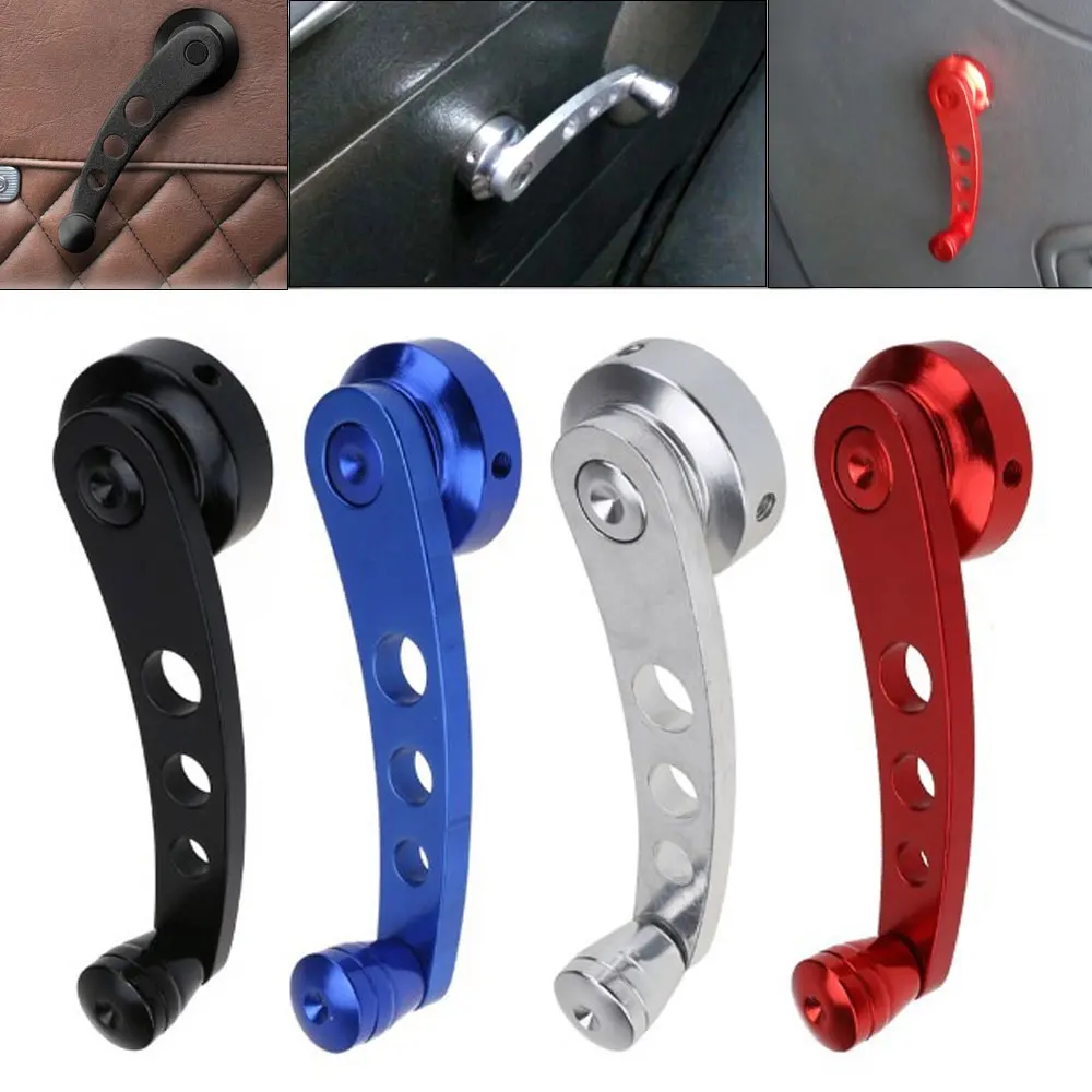 Aluminum 2PCS Universal Car Window Winder Crank Riser Replacement Handles For Manual Window Regulator