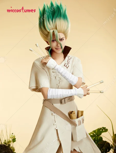 

MICCOSTUMES Women's Senkuu Cosplay Costume Dress with Cuffs Belt Halloween Cosplay