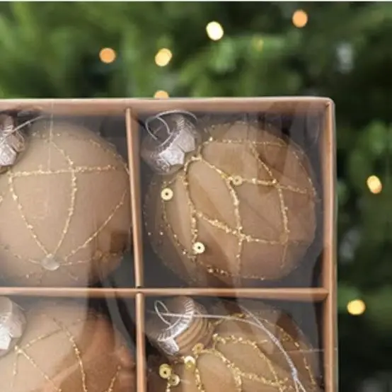 9個のクリスマスオーナメントセット、大きな8cmのボール型デコレーション、ツリー、リース、ガーランド、お祝いのテーブルセンターピース用