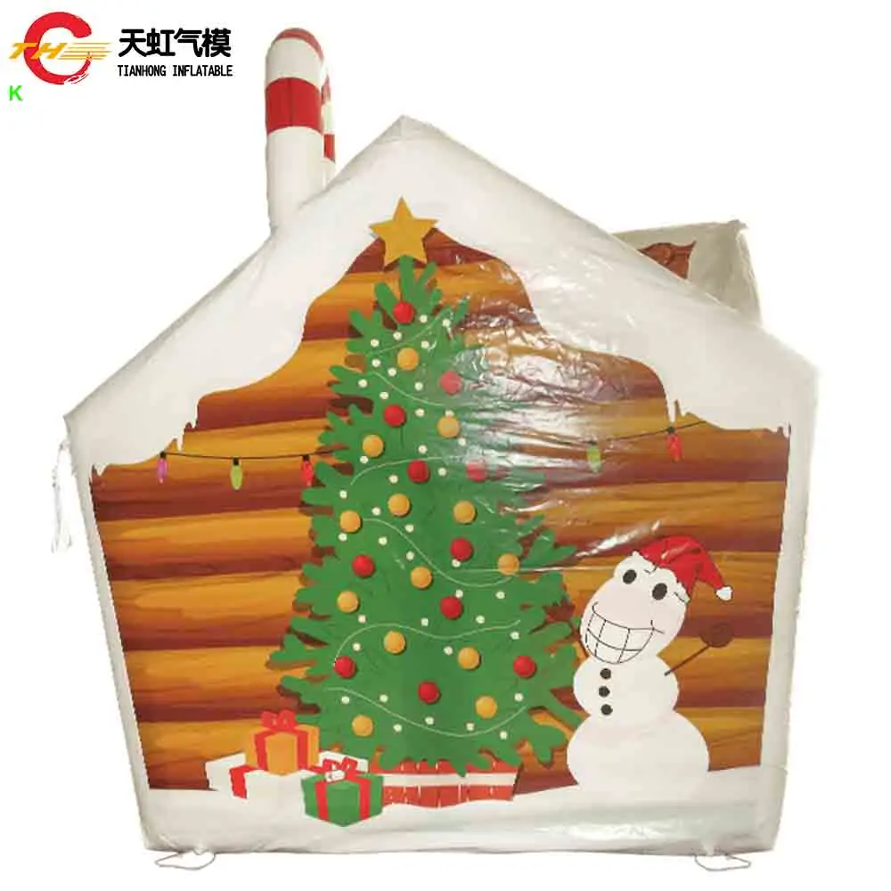 2025 New Design 3.7x3.7x4.2m Sealed Inflatable Santas Grotto Waterproof Inflatable Christmas House Tent for Sale
