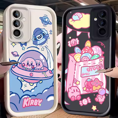 K-Kirbys Case for Samsung Galaxy S25 Ultra Plus S24 S23 S22 S21 S20 FE A73 A72 A71 A56 A55 A54 5G A52 A52S A51 4G Silicone Cover