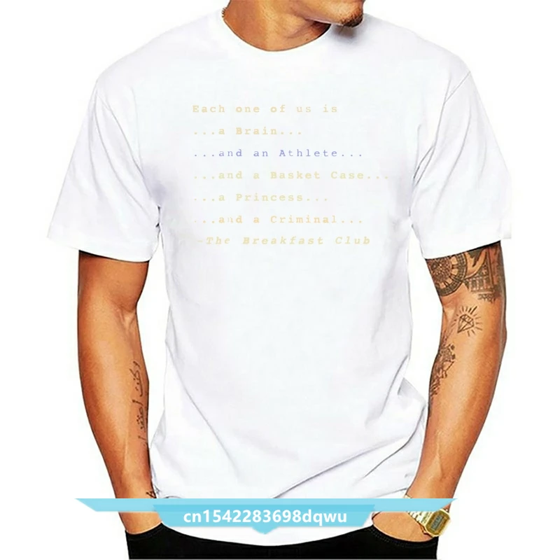 

Brand Men Shirt Breakfast Club Each One Of Us Is Graphic T Shirt