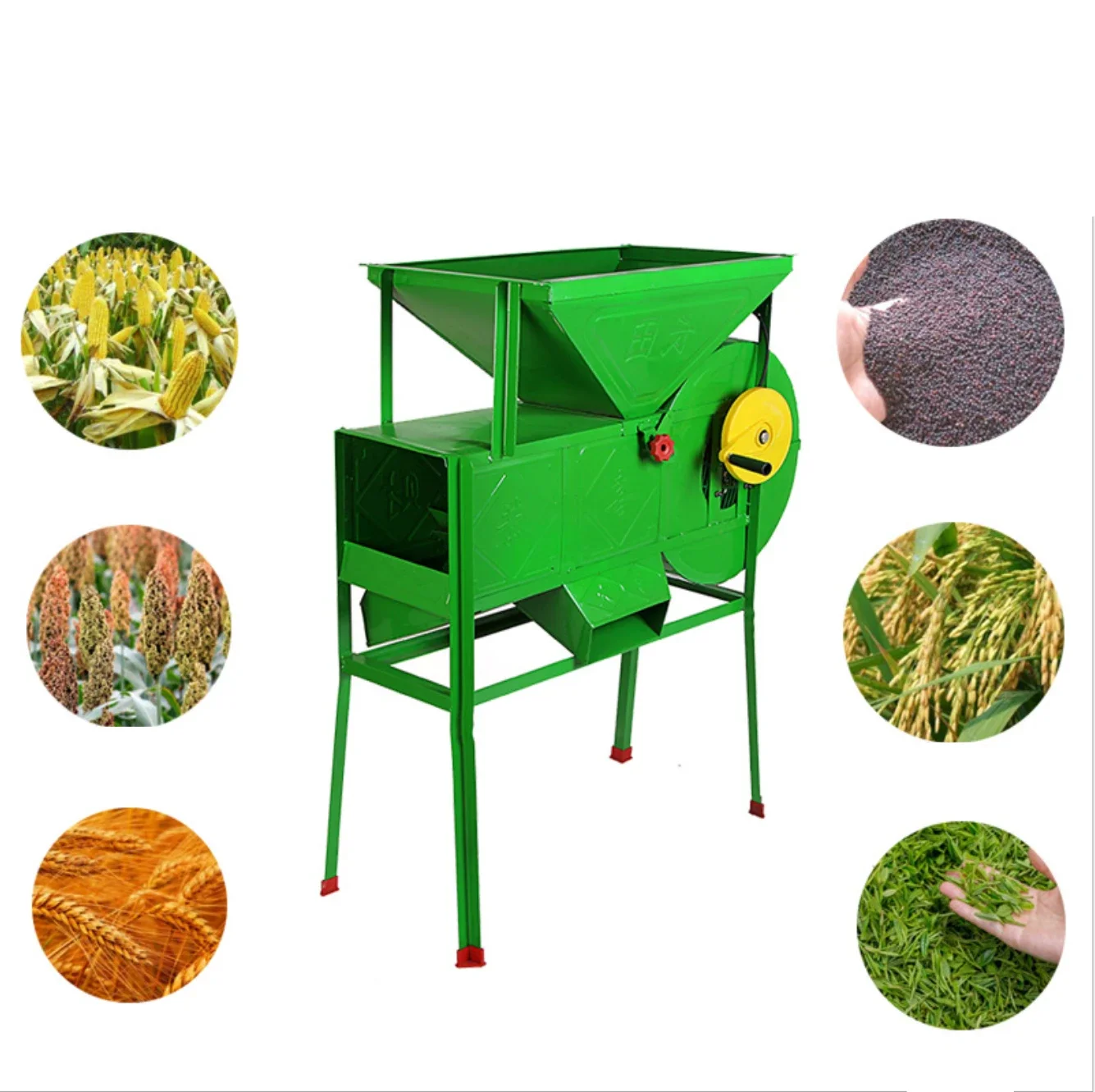 Mini  1 Sorting Winnowing Machine for Grain include Engine Motor for Farm Home Wheat Rice