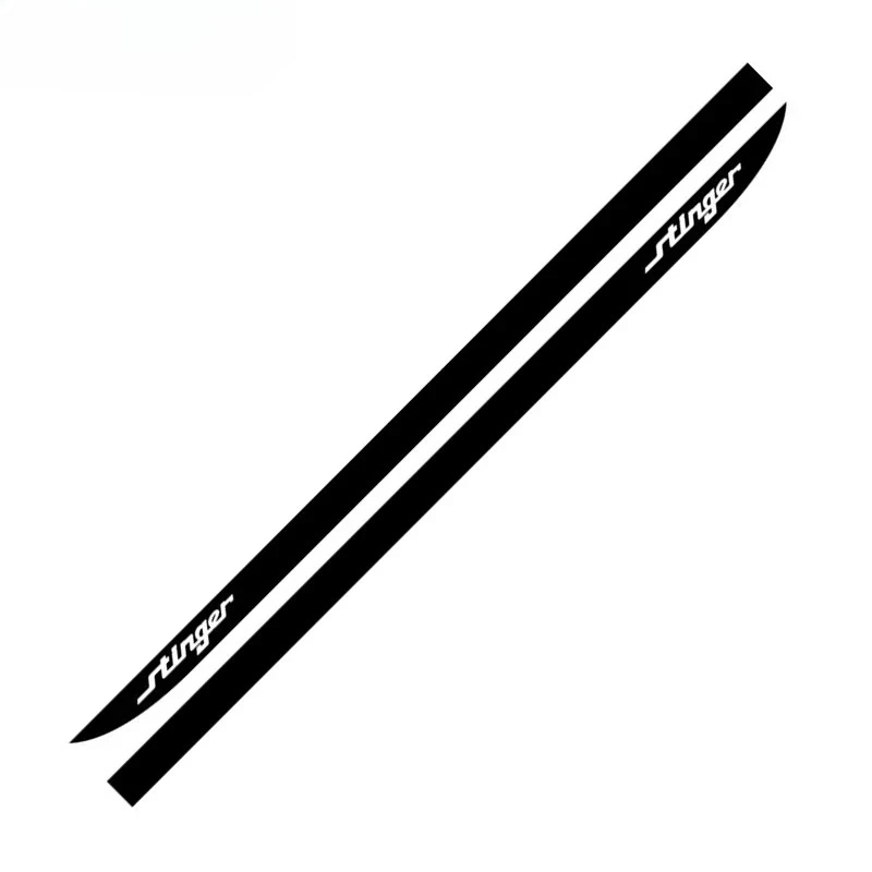 2 قطعة باب السيارة الجانب تنورة ملصق لكيا ستينغر السيارات الجسم ديكور ملصق حائط من الفينيل سباق الرياضة المشارب اكسسوارات السيارات