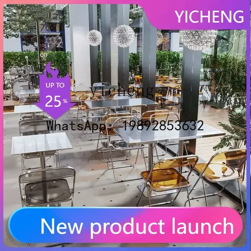 b round Bar Transparent Acrylic Chair Stainless Steel Industrial Wind Solid Small round