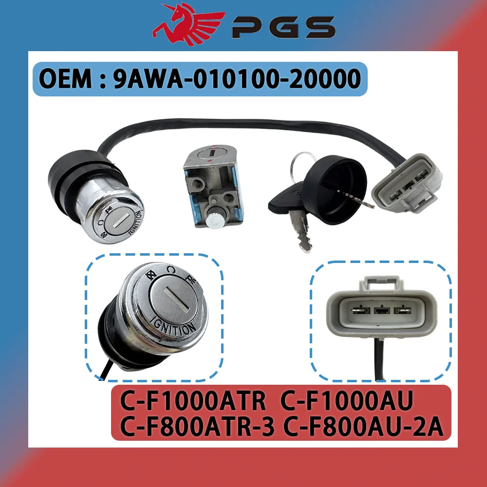 Original 9AWA-010100-20000 CF Ignition Key Switch Lock Set For CF800AU-2A CF1000ATR 800XC 850XC CF1000AU CFORCE 1000 ATV Parts