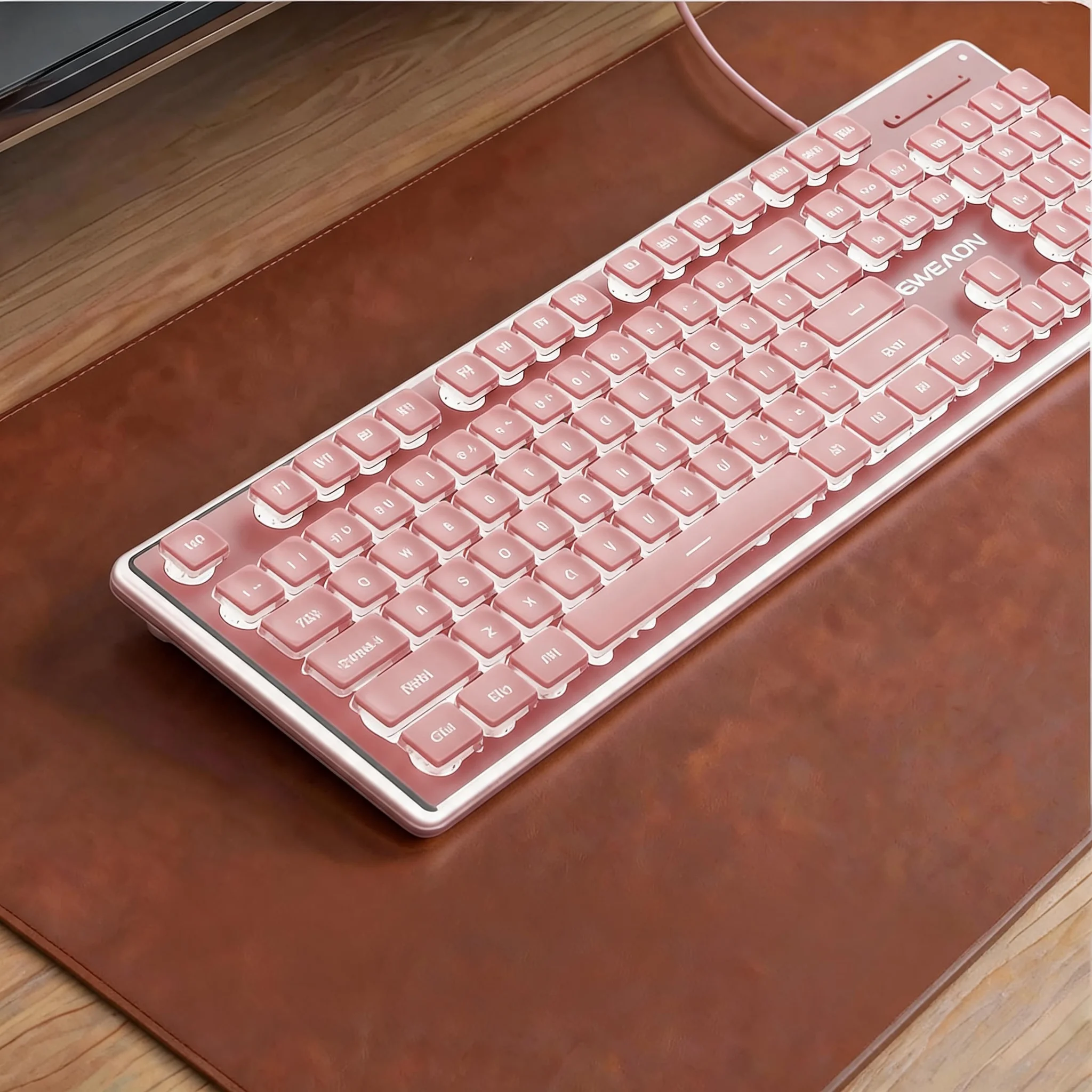 Desk Setup Programmer - Metal Backplate Gaming Keyboard with Crystal