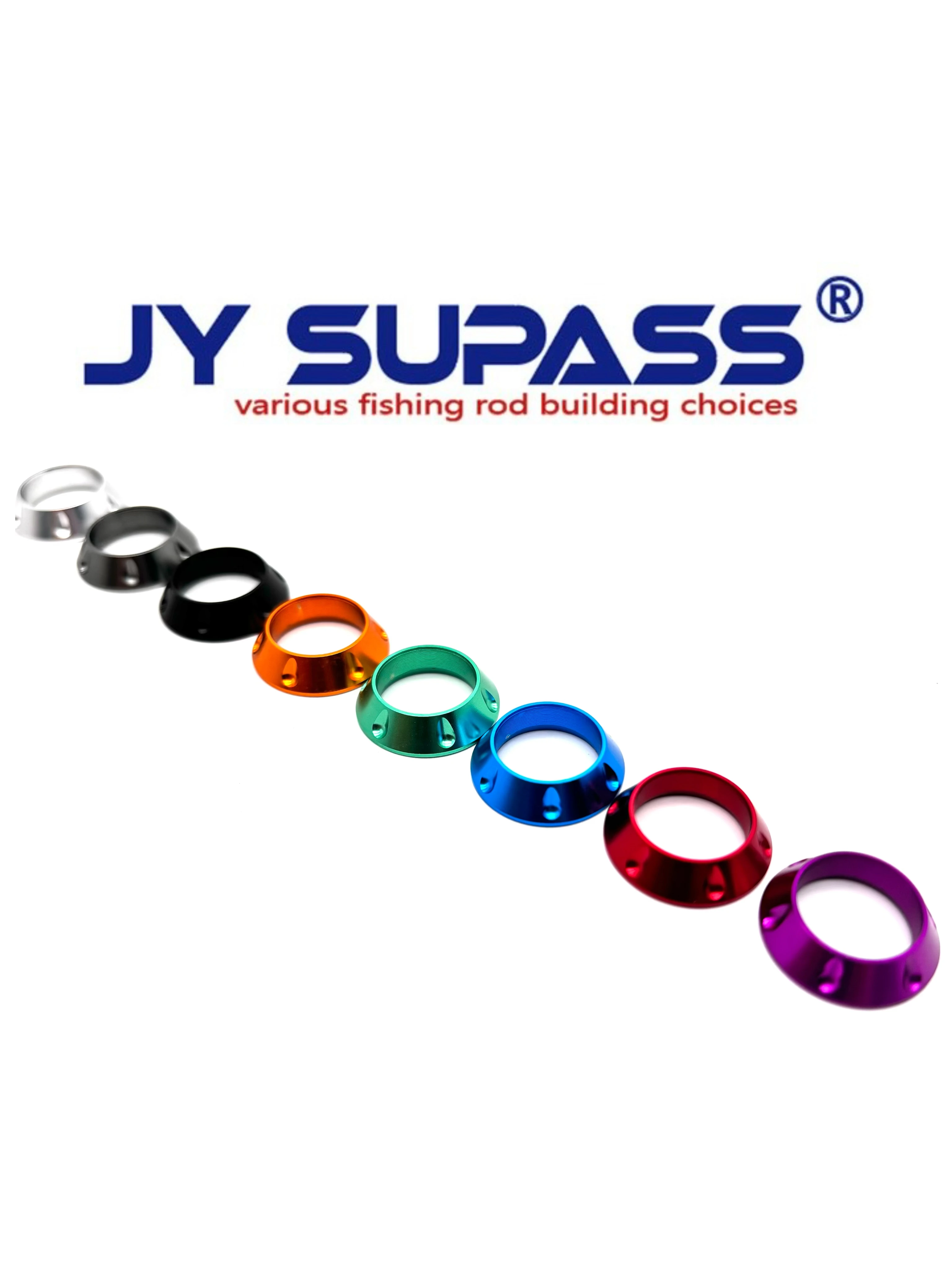 JY SUPASS 5pcs fishing rod custom trim rings Diy fishing rod repair aluminum winding check