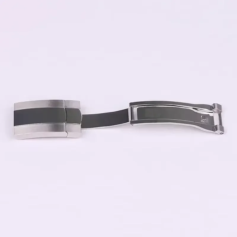 904 Stainless Steel Folding Buckle for Rolex Submariner Oysterflex Daytona GMT Watch Band Strap Deployment Clasp 16mmX9mm