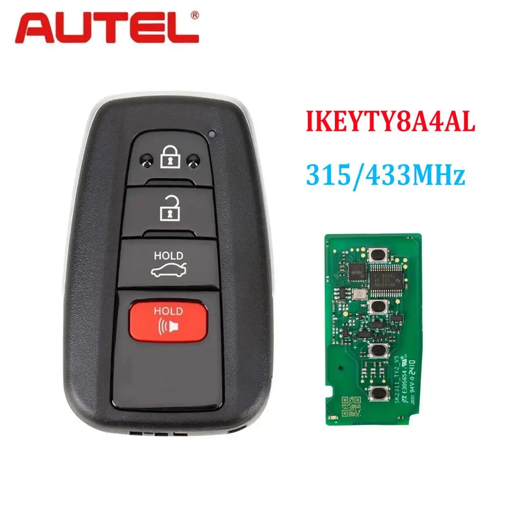 Autel TY8A4AL Universal Smart Remote Key for Toyota IKEYTY8A4BL IKEYTY8A4AL AUTEL MAXIIM IKEY Universal 3+1 Buttons Car Key