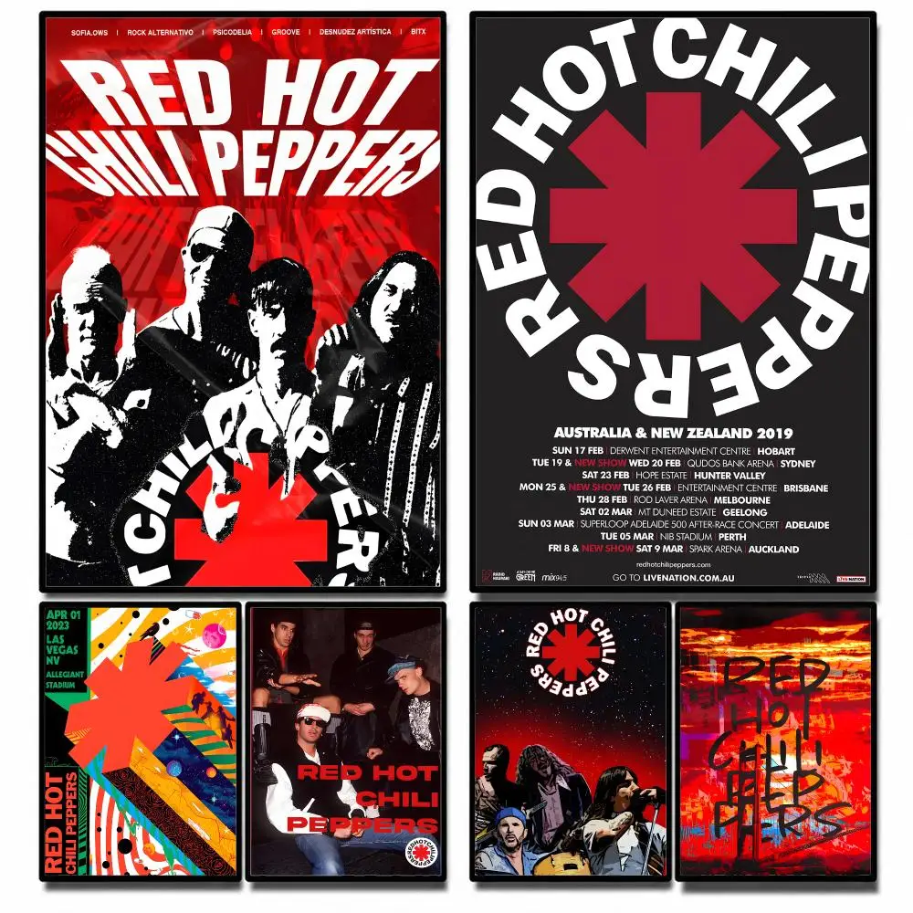 Singer Red Hot Chili Peppers Poster High-definition poster stickers, suitable for bedroom, living room, home decoration