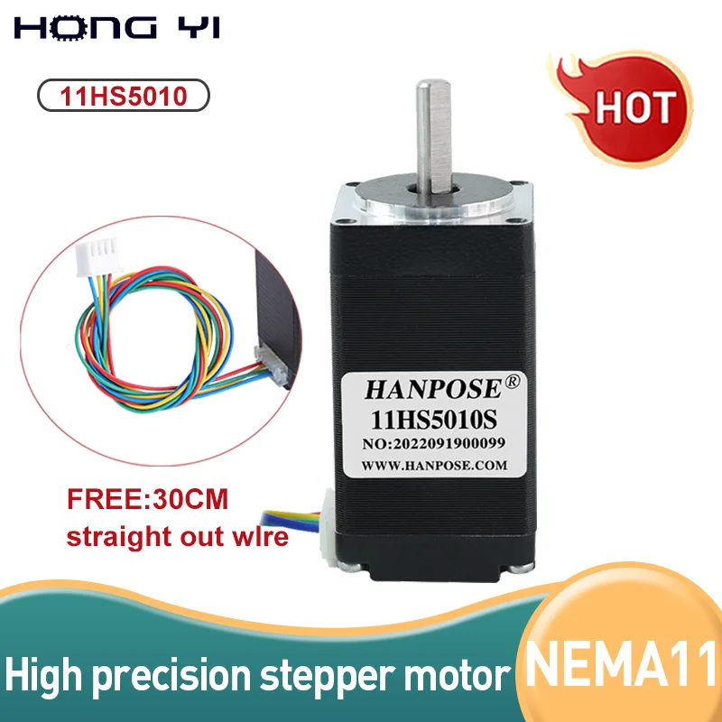 1PCS Nema11 11hs5010 two phases 4 wires 0.17N.m 1.8 degrees hybrid Stepper motor 11HS5010 for new CNC router