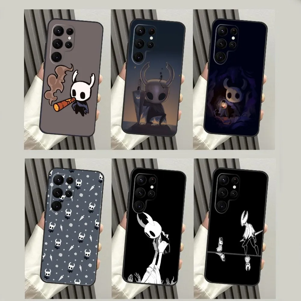 Game H-Hollow K-Knight Phone Case For SamsungS24,S23,S22,S21,S20 Ultra Pro S10,S30Plus,S9,20lite Ultra Black Cover