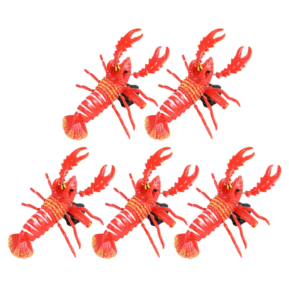 5Pcs Lobster Pulling String Wind-Up Educational Plaything Creative Kids Game Imaginative Parent Child Lobster Pulling String Toy