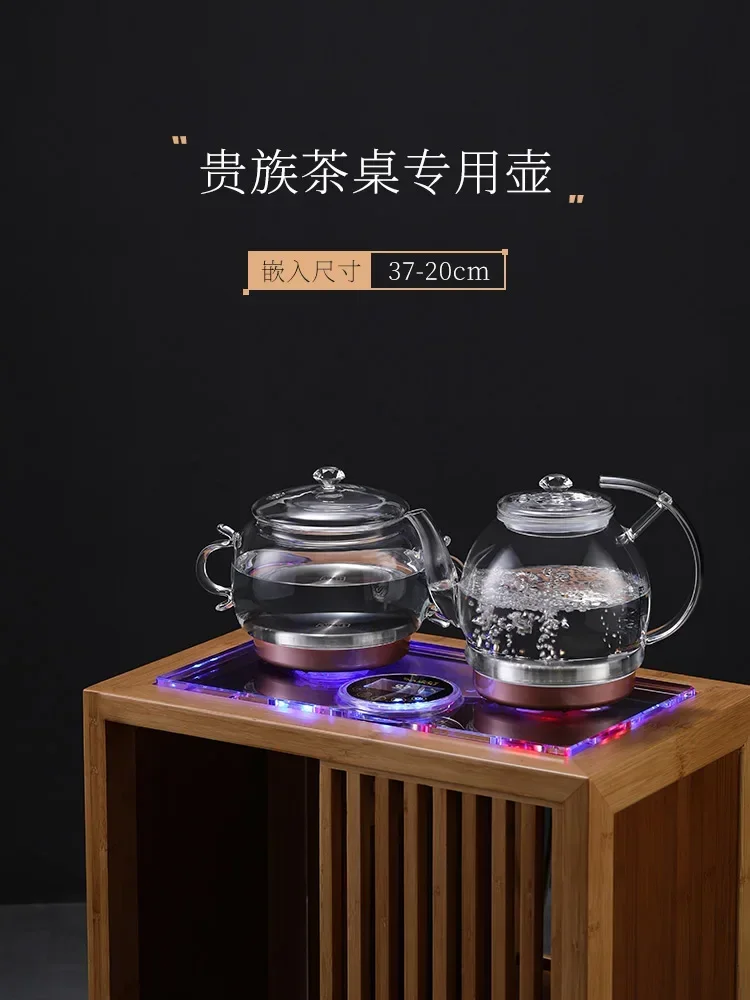 

Full-Automatic Bottom Water-Feeding Electric Kettle Crystal Tea Table Integrated Dedicated Kung Fu Tea Table Embedded