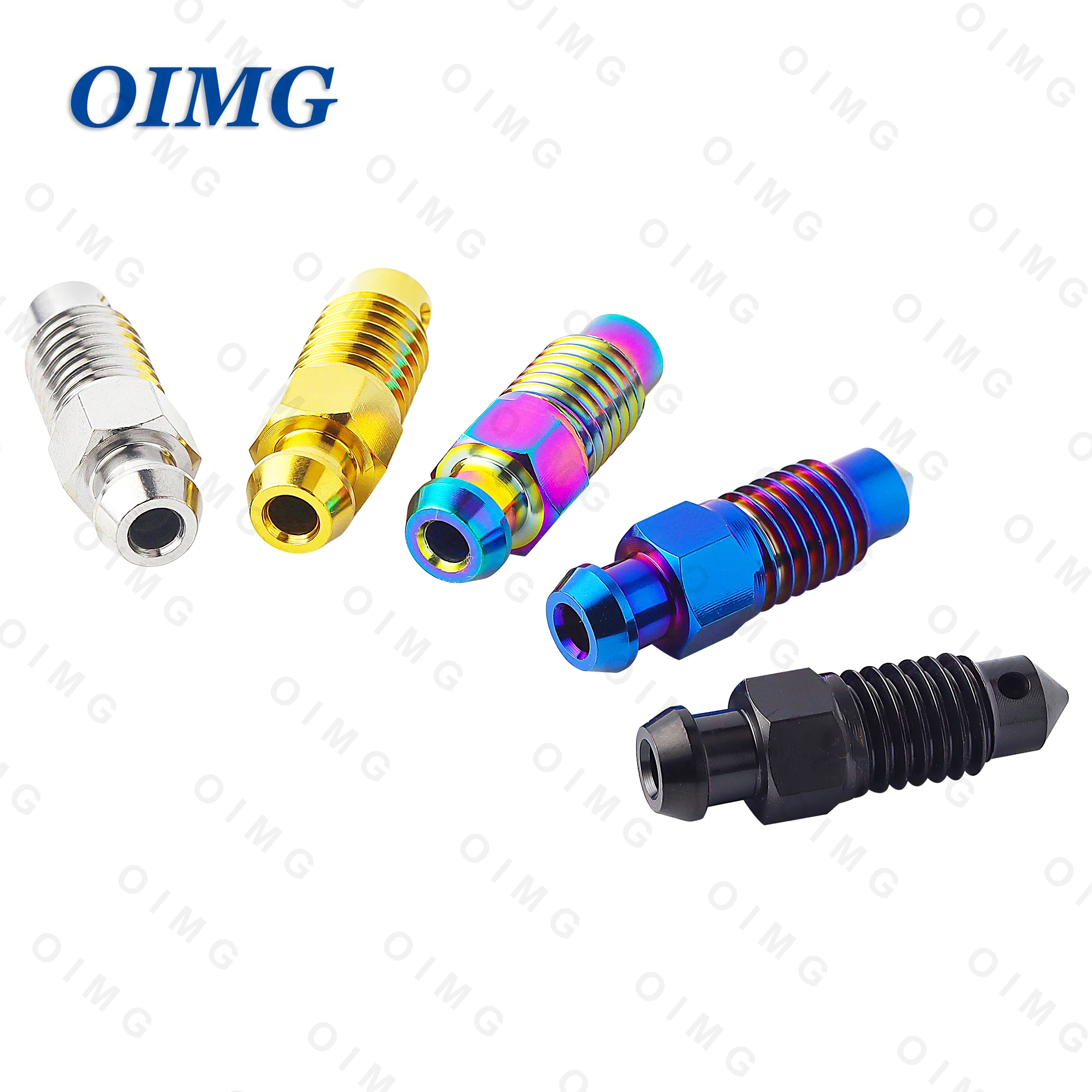 M6 M8 M10 X Pitch1.0/1.25mm Titanium Screw Bolt Oil Brake Caliper Bleed Nipple Bolt for Brembo Calipers Oil Drain Deflation Bolt