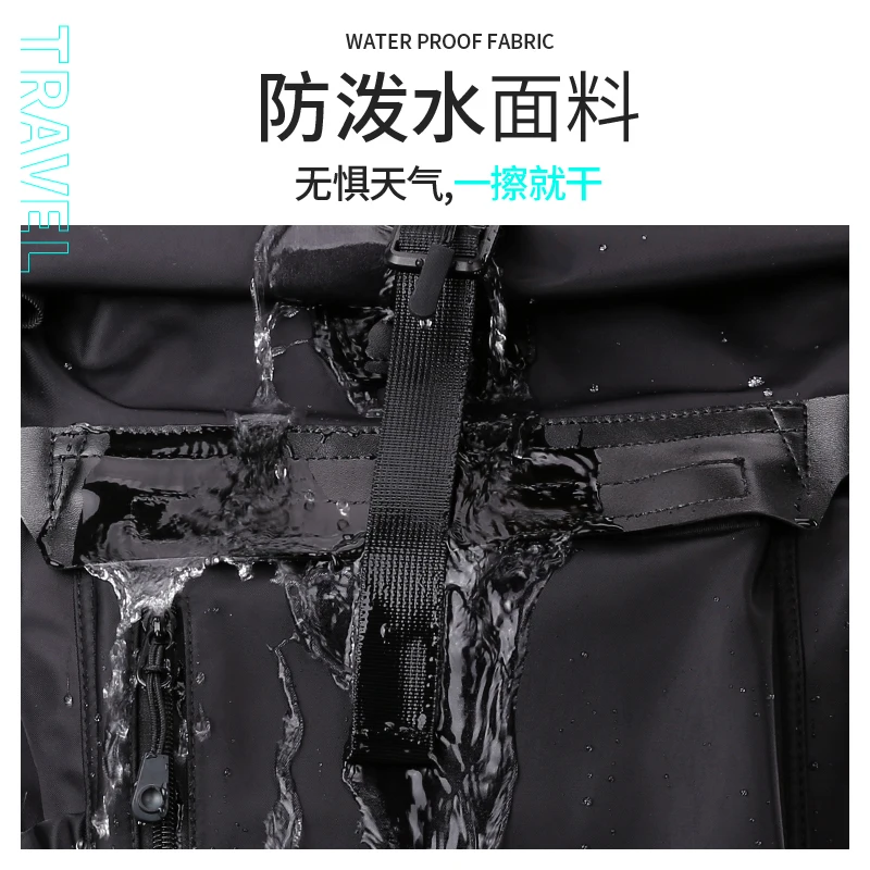 Small Backpack Men Waterproof Rolltop Laptop Compartment Anti Theft Travel Bag Male Mochilas Casual Commute Rucksack