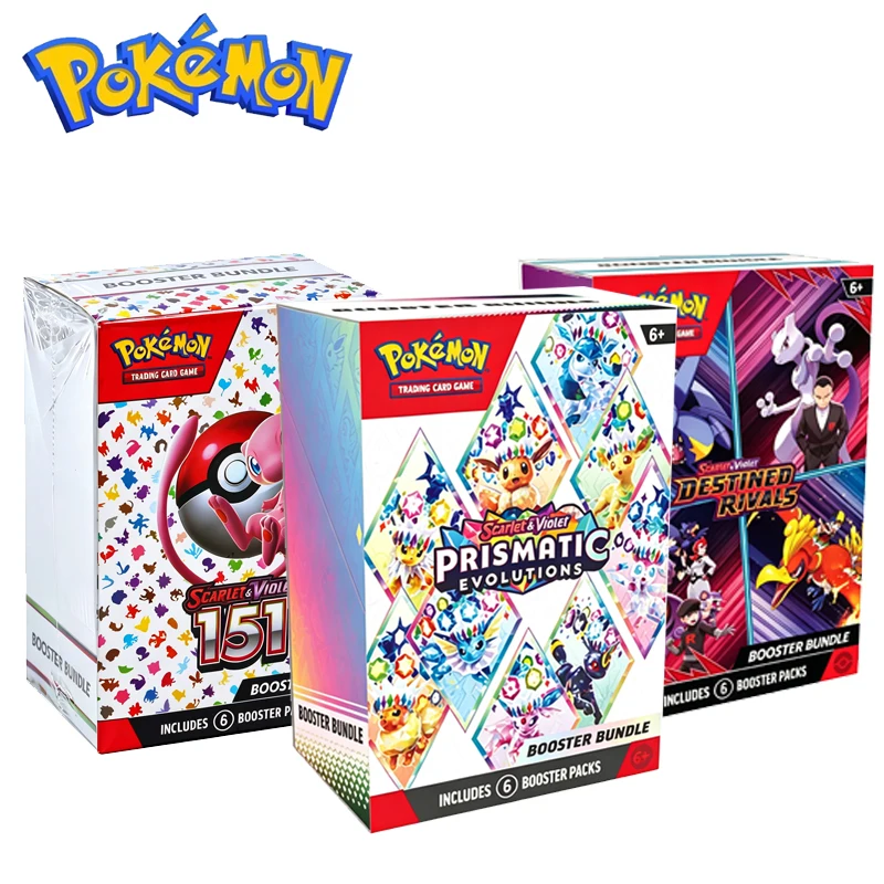 72Pcs Pokémon Card v10 Booster bundle Destined Rivals Prismatic Evolutions Scarlet Violet 151 English ME01 Booster Card Toy Gifs