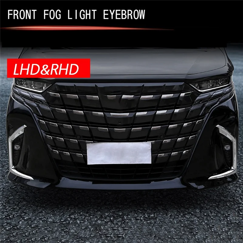 

ABHY-передние противотуманные фары, наклейка на нож для бровей для Toyota Alphard 40 Series 2023 2024, противотуманная фара, крышка для глаз, накладка на брови