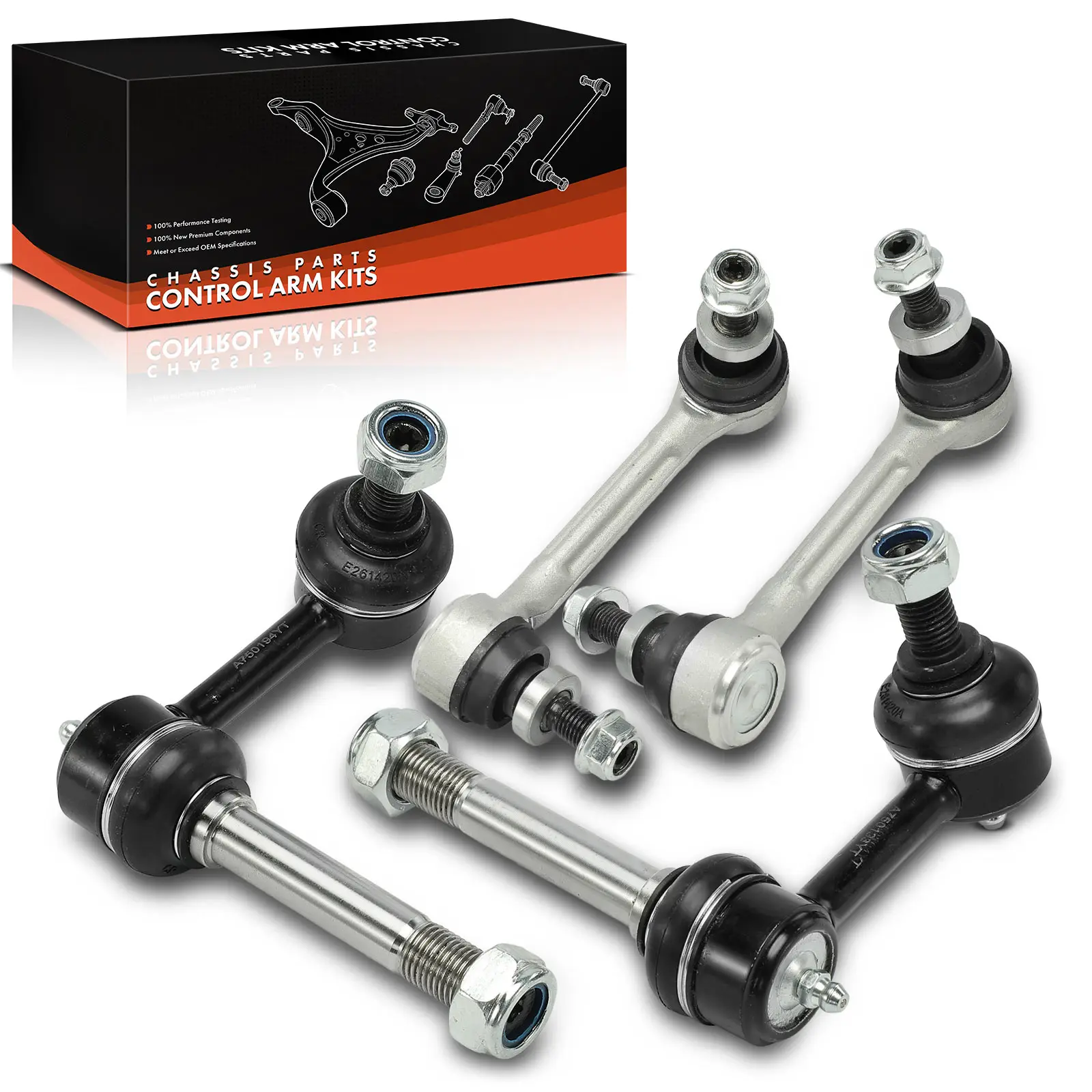 Frankberg 4-delige set achterwielophanging draagarmen, links en rechts, voor Nissan 370Z, Infiniti G, Q60, onderdeelnummer K750194