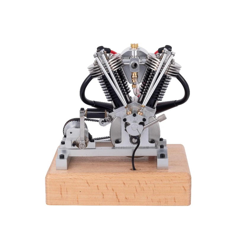 3.3CC V2Dual-cylinder Metal Four-stroke Physical Engine Model Scientific  Internal Combustion Engine Exquisite CNC Mechanic Gift