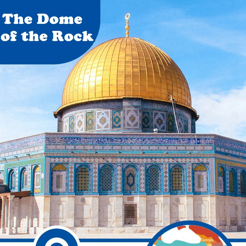 The Dome of The Rock Assemble Bricks Model Architecture Building Blocks Set Ideal Educational Toys Gifts Cylindrical Walls