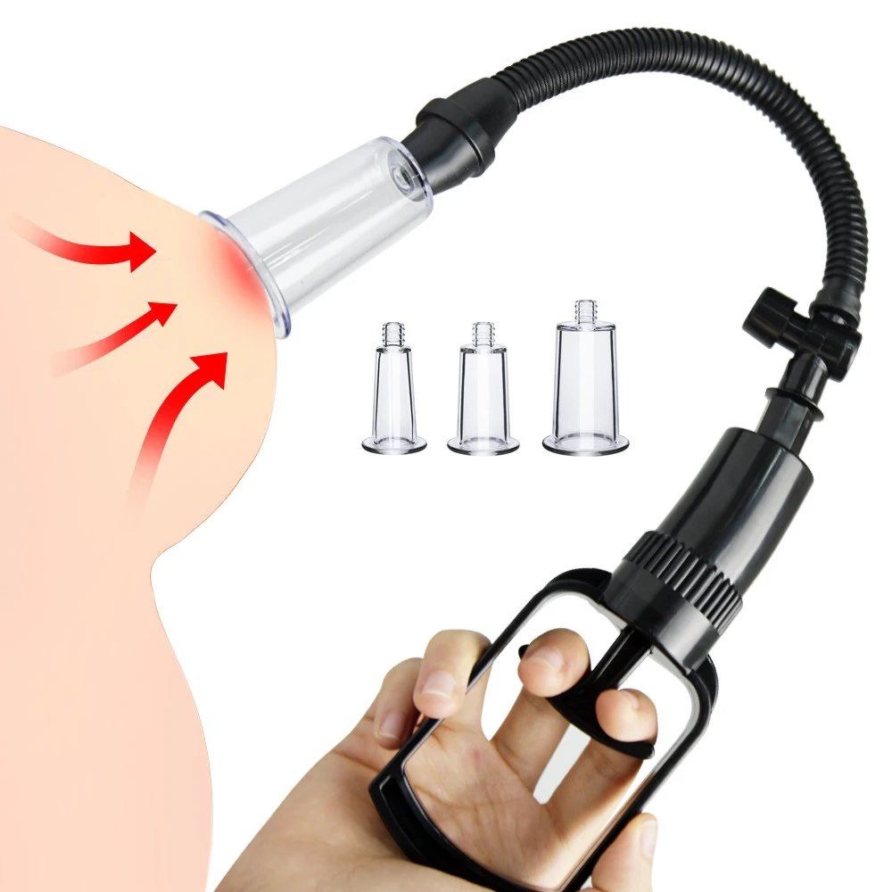 Plastic Nipple Enhancement Pump Clitoris Enhancement Pump Vacuum Pump Sucking Massager Nipple Orthotics Sucker Sex Toy for Women