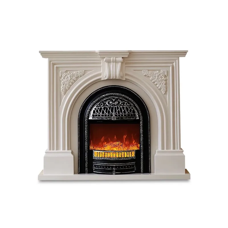 

Solid wood heating electric stove modern American European retro