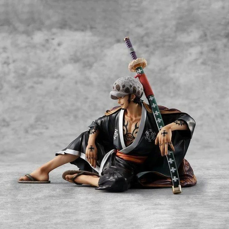 One Piece Figure 13cm Trafalgar Law Figure Anime Sitting Kimono Pop Action Figurine Pvc Model Decoration Statues Kids Toys Gifts