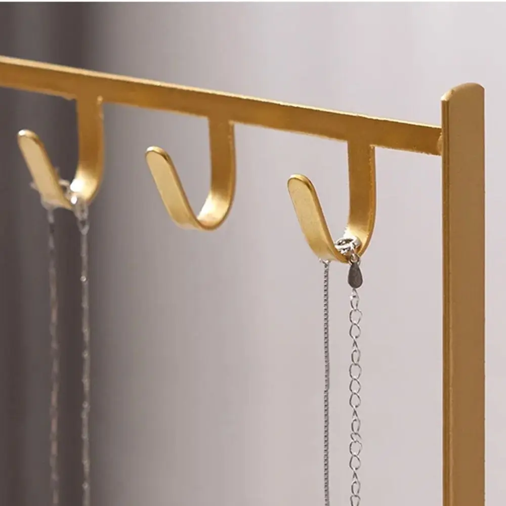 

Металлическая стойка для ювелирных изделий, подвесной крючок, многофункциональная подставка для сережек с подносом, настольный органайзер, держатель для ушей