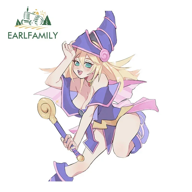 

EARLFAMILY 13cm x 9.6cm for Sexy Dark Magician Girl Car Stickers Anime Waterproof Funny Scratch-proof Decal Helmet Trunk Decor