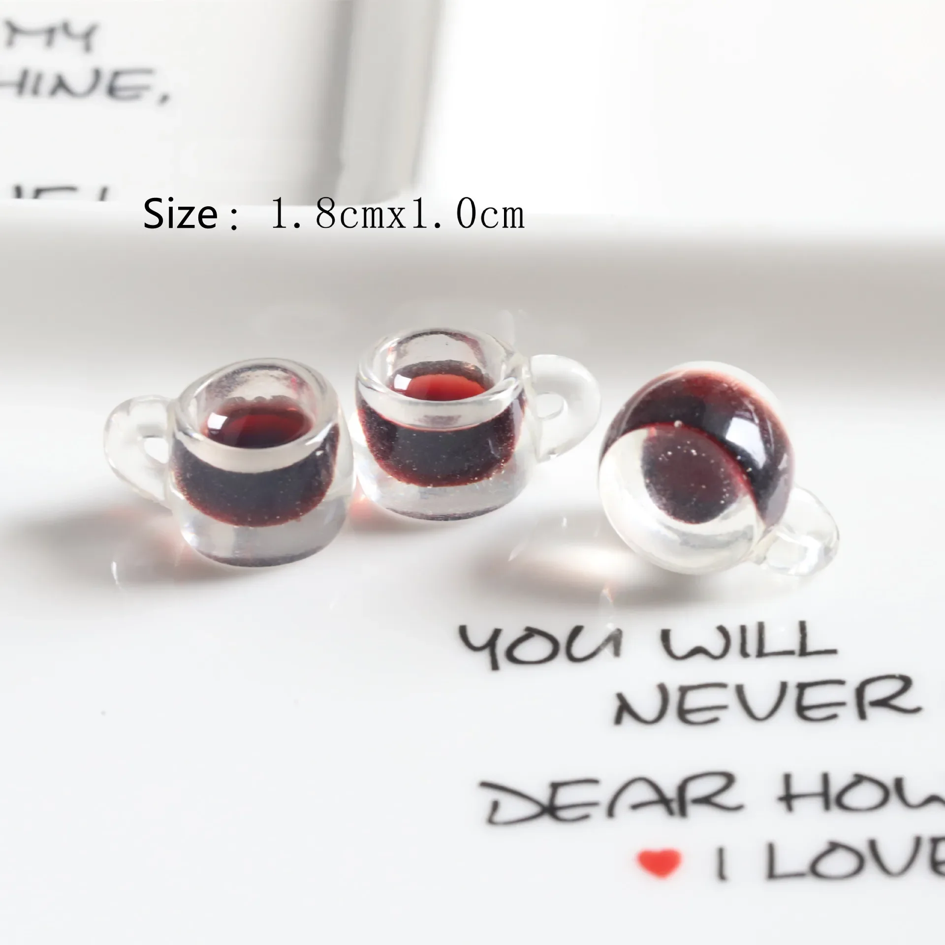 Mini Simulation Beer Glasses, Resin 3D Wine Glasses, Convenience Store Toy, House Decoration, 10 Pcs