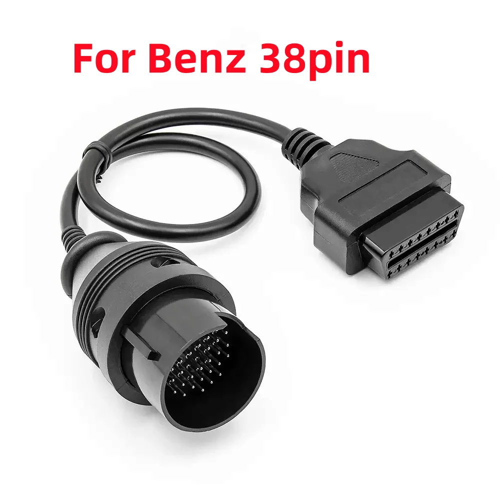 OBD2 Adapter For Benz 38Pin Car Cable Connector For Mercedes 38Pin to 16pin Diagnostic Cable OBD2 Adapter Scanner Cable