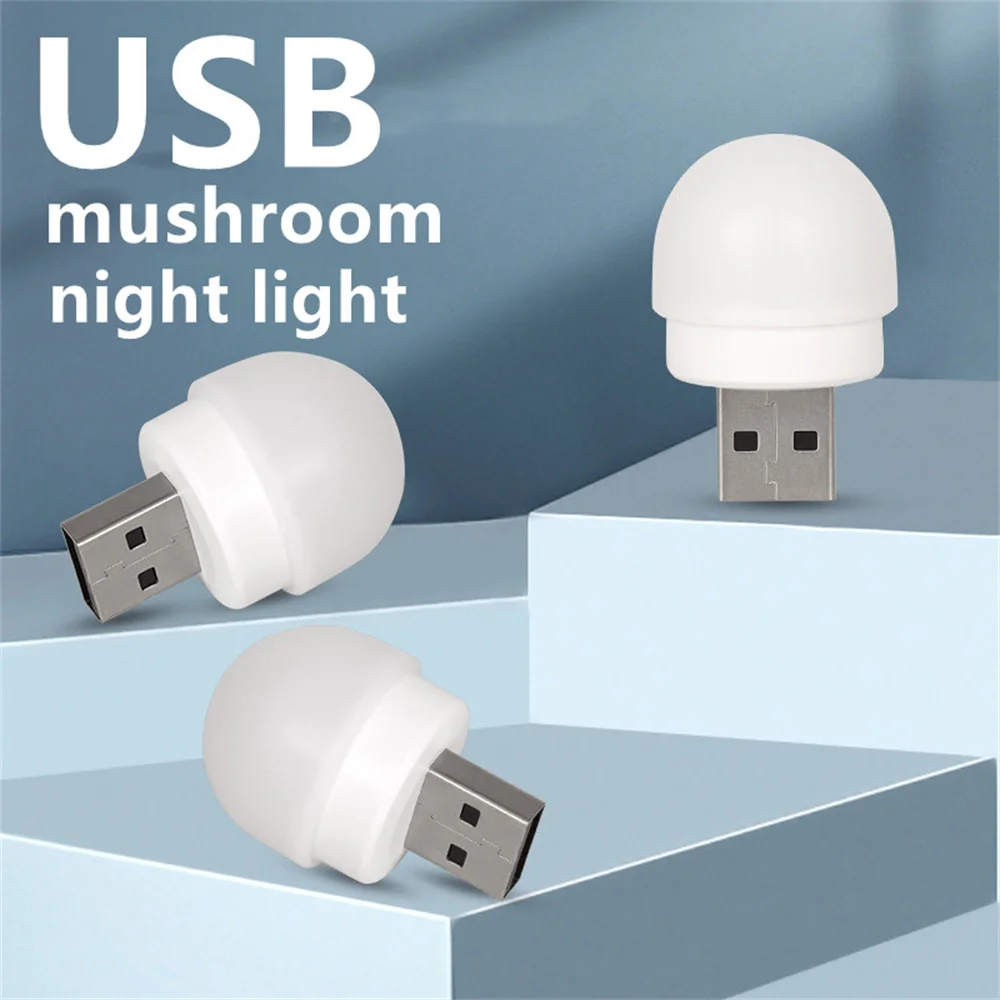 Usb Plug Lamp Mobile Power Charging Usb Small Book Lamps Led Eye Protection Reading Light Small Round Light Night Light