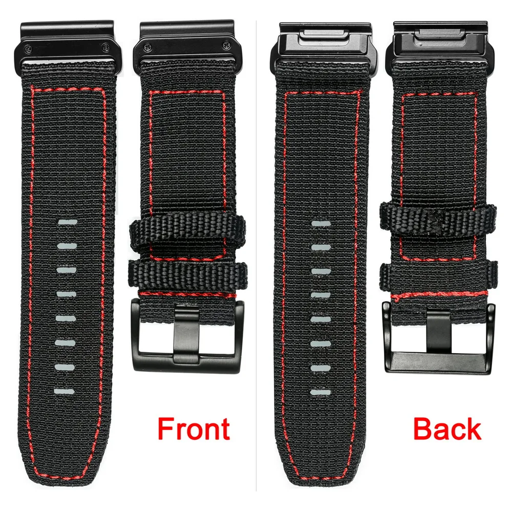 Compatible With Garmin Watch Band Nylon Sports Military Wrist Strap For Fenix/Tactix/Forerunner/Vivoactive/Approach/MARQ/Quatix