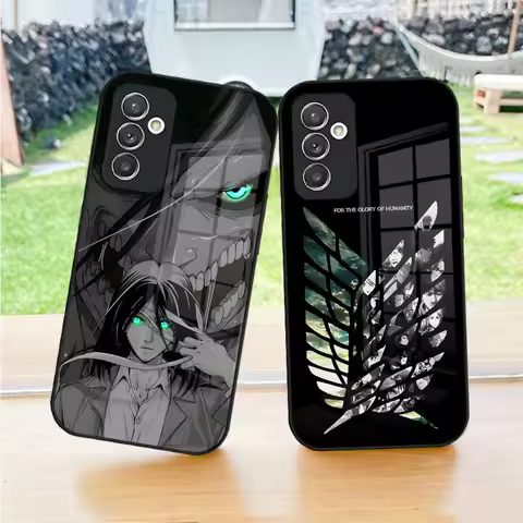 Anime Comics Attack On The Giant Phone Case For S23 Samsung S24 S25 Ultra S22 S20 Fe S21 A54 A34 A24 A53 A16 A14 Glass Cover