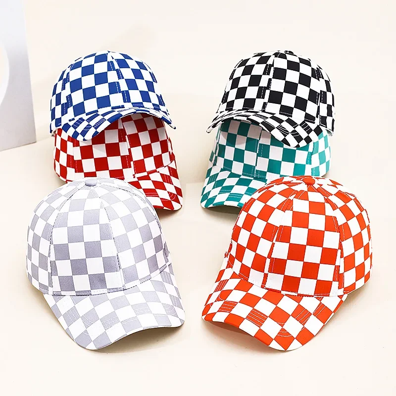 

Клетчатая бейсболка для мужчин, летняя шляпа от солнца в корейском стиле, дышащая унисекс, уличная фуражка