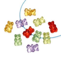10Pcs 11.5*18.5mm Gummy Bear Bead Transparent Matte Spacer Beads For Jewelry Making Bracelet Charms Necklace Pendant Accessories