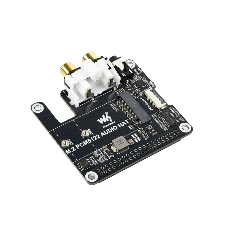

Аудиоадаптер PCIe для M.2 и I2S для Raspberry Pi, поддерживает твердотельные накопители с протоколом NVMe, встроенный разъем для наушников 3,5 мм и RCA.