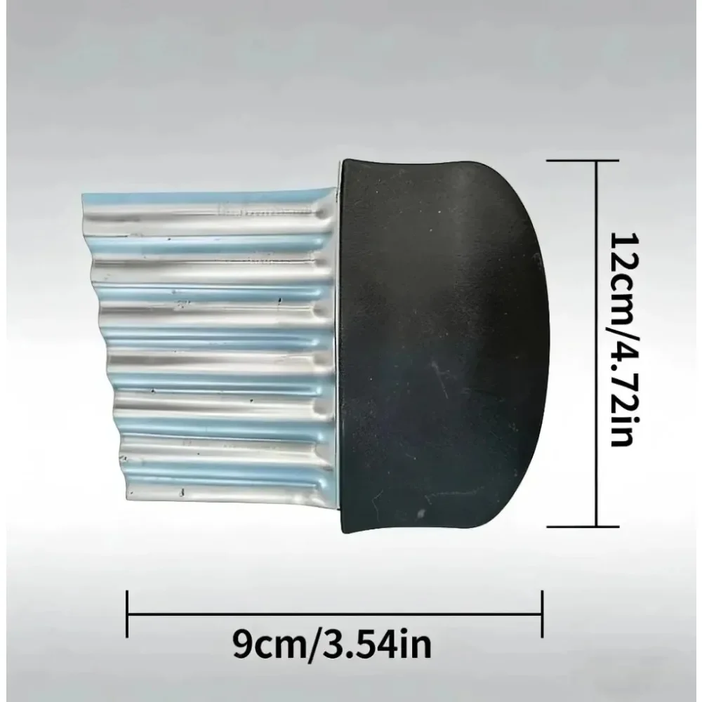 2 cortadores de patatas ondulados de acero inoxidable, cortador de verduras multifuncional con cuchillas duraderas, perfecto para patatas y zanahorias