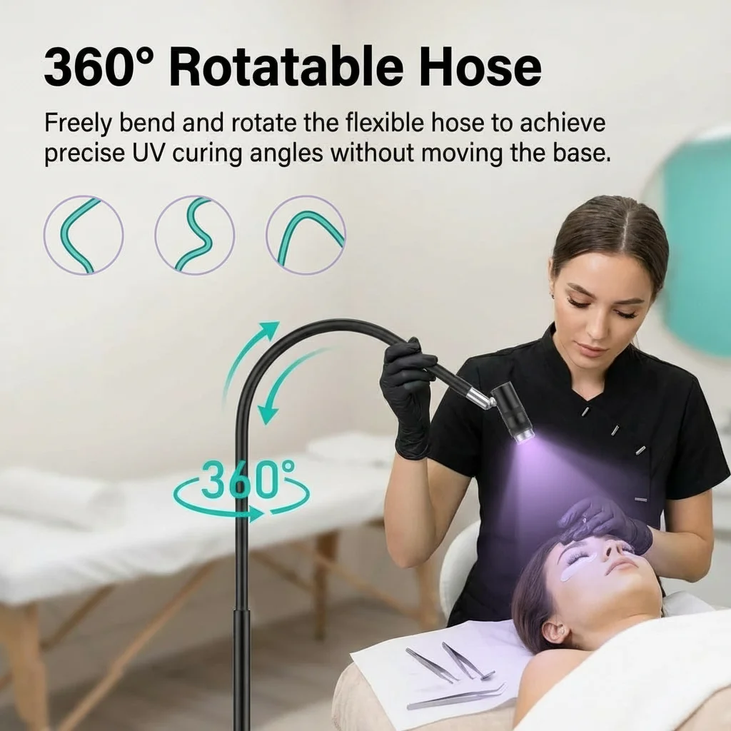 Lámpara de pestañas UV para extensión de pestañas, pegamento para pestañas, lámpara LED de curación, Gel de esmalte de belleza, luz de curado de
