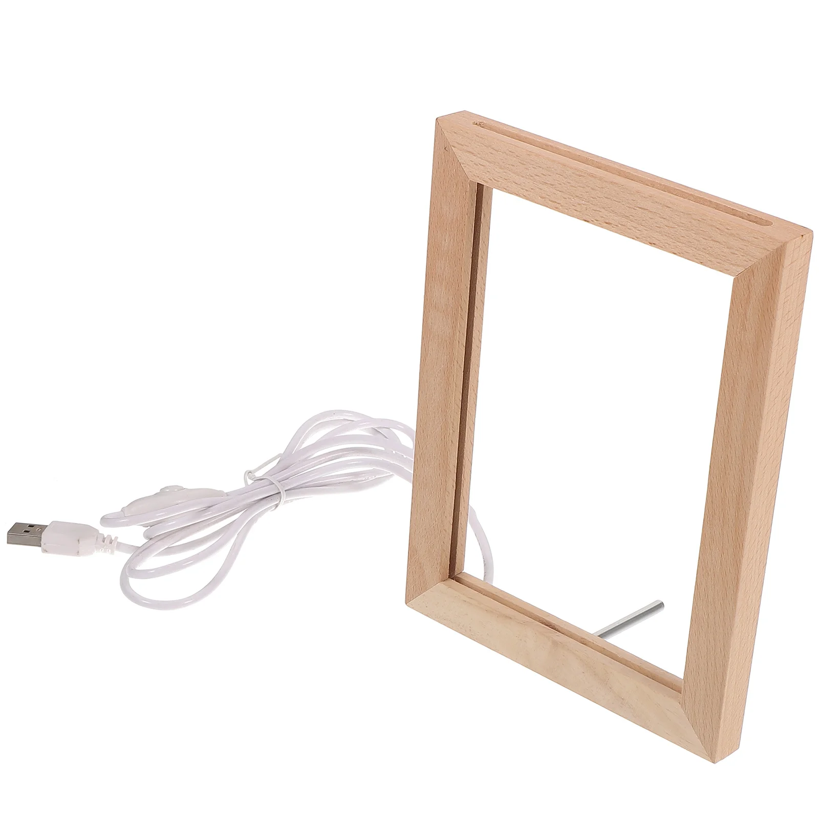 

Wooden Photo Frame Retro Decor 170x130mm USB LED Light Warm White Night Lamp Creative Desk nament Picture Frame Gifts
