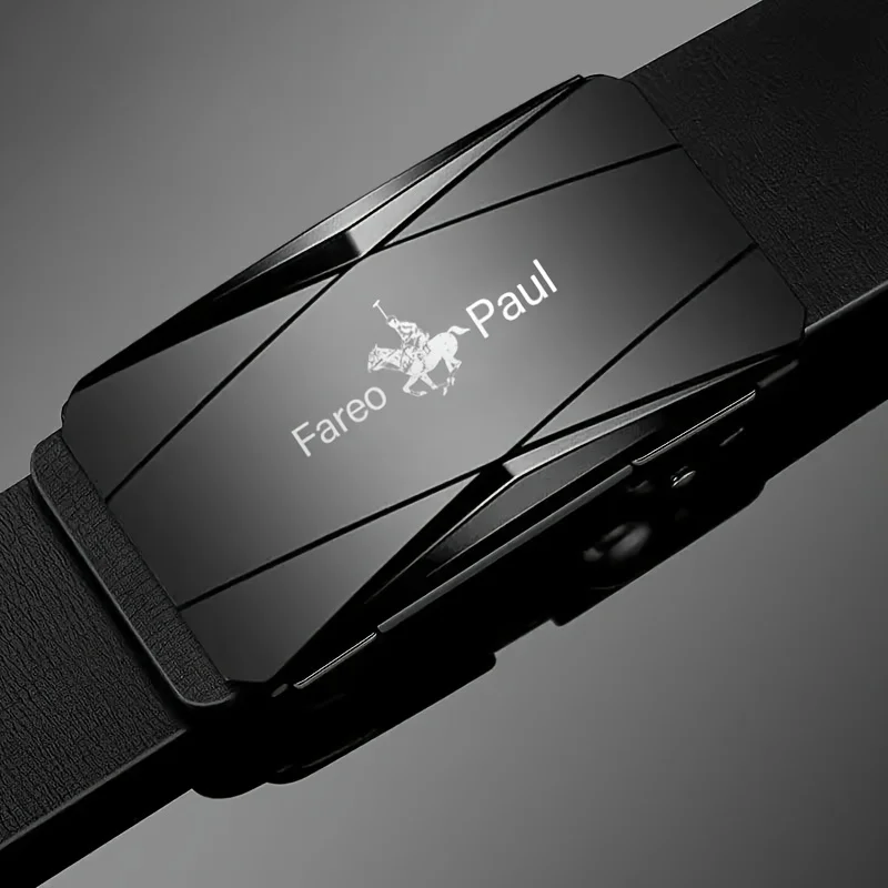 Men\'s Belt Fashin Belts For Men Casual Automatic Buckle Strap Bussiness PU Leather Pants Belt