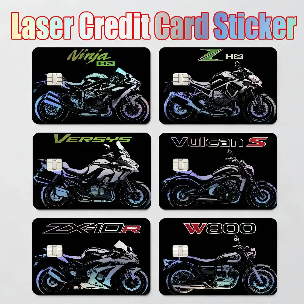Autocollants réfléchissants au laser pour cartes de débit et de crédit Kawasaki