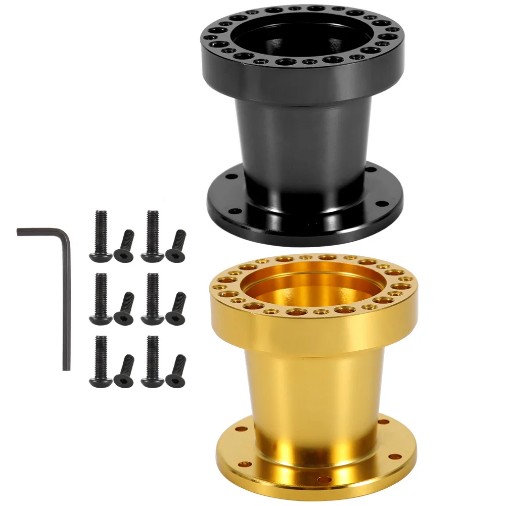 

2 Colors 3inch Universal Car Steering Wheel Hub Aluminum Spacer Steering Wheel Hub Adapter Kit Steering Wheel Hub Adapter