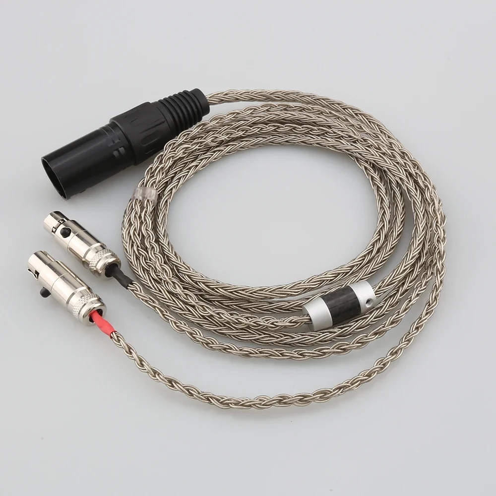 16 núcleos 7n occ cobre hifi balanceado cabo de fone de ouvido 2.5mm 3.5mm 4.4mm 6.35mm xlr plug para audeze LCD-3 lcd3 LCD-2 lcd2 LCD-4