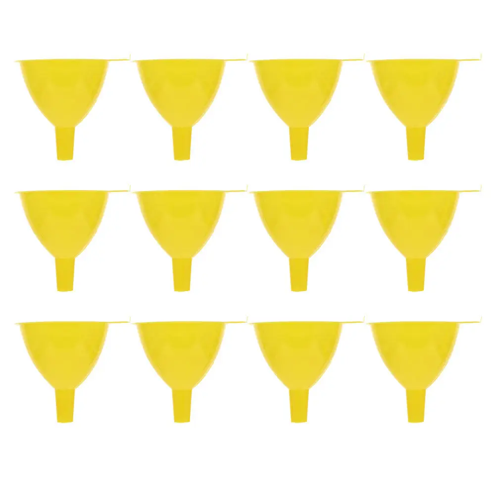 12Pcs Laboratory Funnel Plastic Triangle Narrow Spout Lightweight Filling Funnel for Kitchen Lab Experiment Filter Liquid