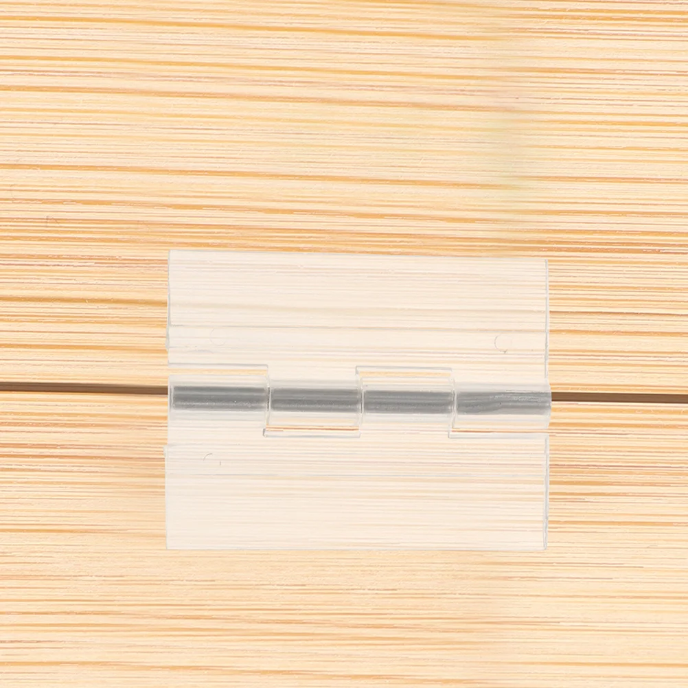 

10pcs Self-Adhesive Strong Acrylic Hinges For Cabinet Box Transparent Small Hinge Replacement Flush Mount Flexible Hinges For