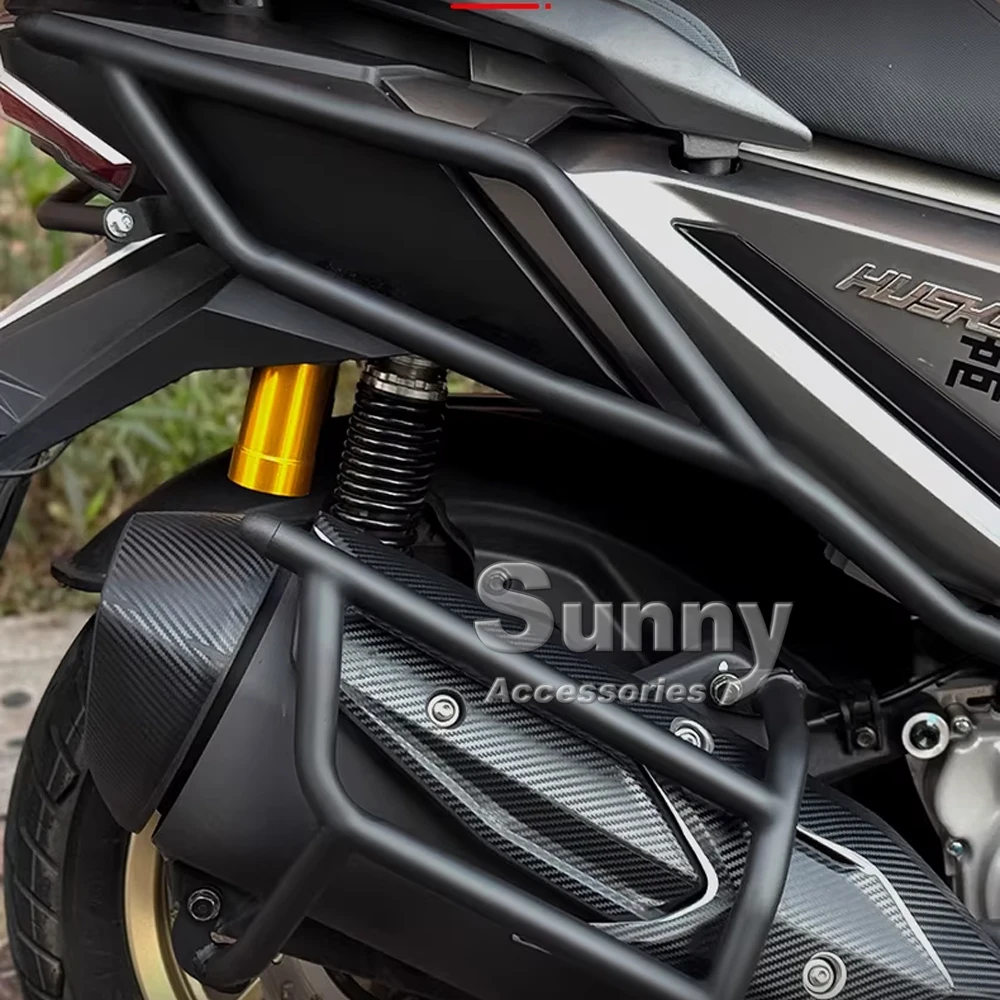 For SYM ADX300 HUSKY ADX 300 701 Guard Front and Rear Bumper Exhaust Bar Modified Rear Shelf Tail Frame Backrest